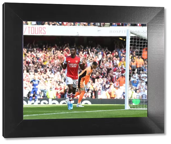 Arsenal's Eddie Nketiah Scores First Goal in Arsenal v Leeds United Premier League Clash (2021-22)