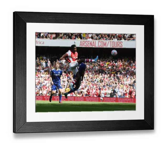 Framed Print : Arsenal's Eddie Nketiah in Action against Leeds United - Premier League 2021-22