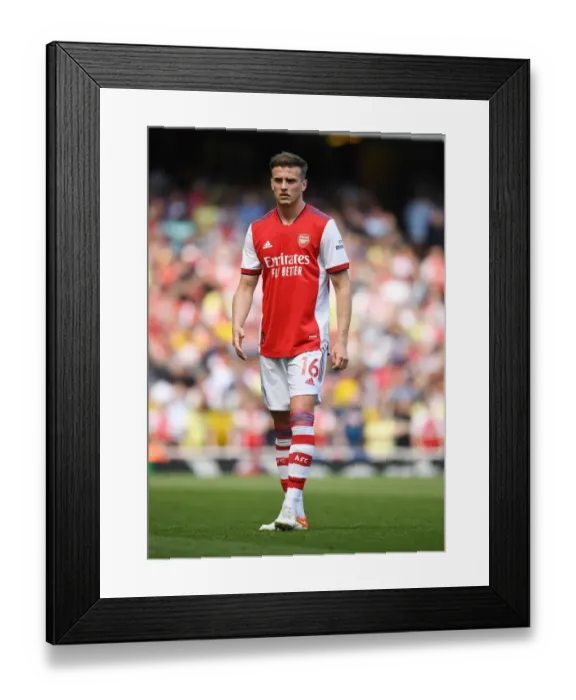 Framed Print : Rob Holding in Action: Arsenal vs Leeds United, Premier League 2021-22