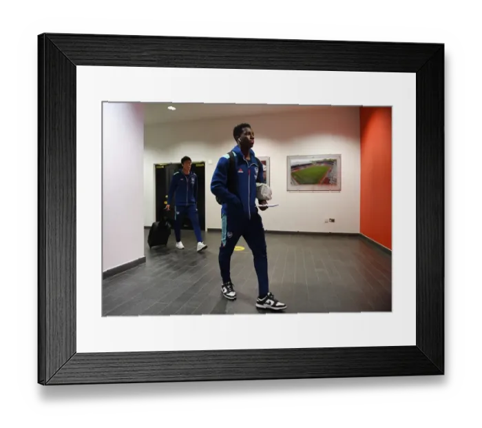 Framed Print : Arsenal's Eddie Nketiah Readies for Leeds United Clash in Premier League Showdown
