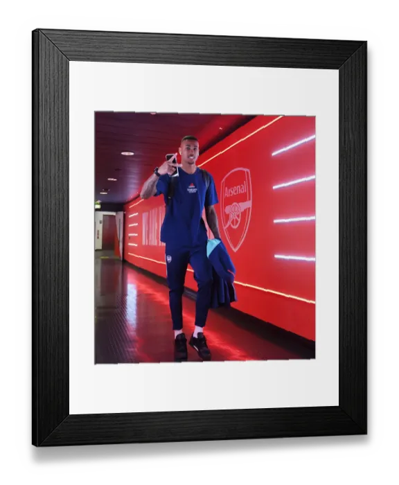 Framed Print : Arsenal's Gabriel Ready for Clash Against Leeds United in Premier League Showdown Framed Print : Arsenal's Gabriel Ready for Clash Against Leeds United in Premier League Showdown