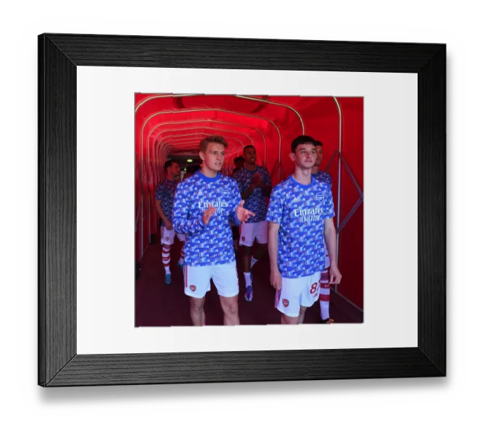 Framed Print : Arsenal's Martin Odegaard and Charlie Patino Pre-Match: Arsenal vs Leeds United, Premier League 2021-22 Framed Print : Arsenal's Martin Odegaard and Charlie Patino Pre-Match: Arsenal vs Leeds United, Premier League 2021-22
