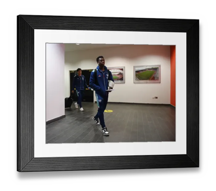 Framed Print : Arsenal's Eddie Nketiah Ready for Battle Against Leeds United in Premier League Showdown