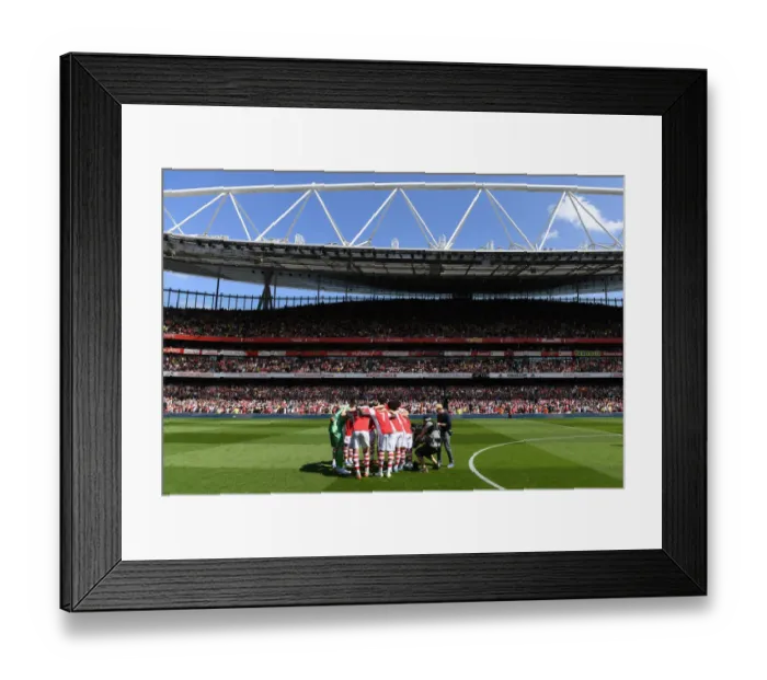 Framed Print : Arsenal's Unified Team Spirit: Premier League Showdown Against Leeds United at Emirates Stadium Framed Print : Arsenal's Unified Team Spirit: Premier League Showdown Against Leeds United at Emirates Stadium