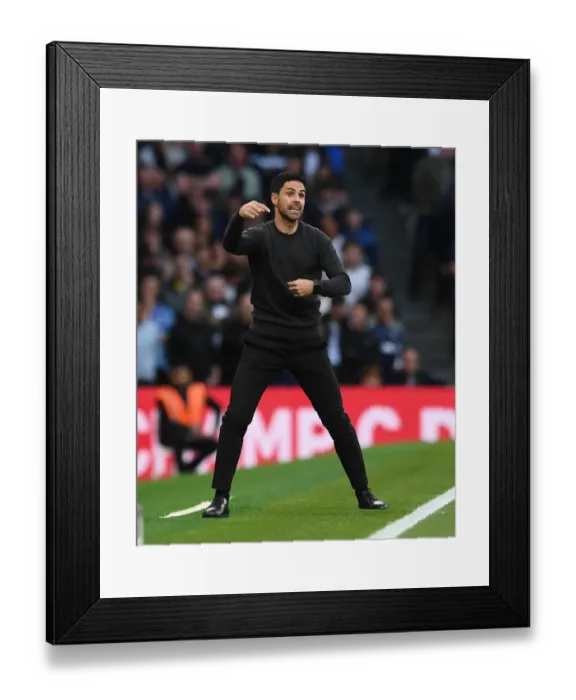 Framed Print : Mikel Arteta vs. Tottenhotspur: The Intense Showdown between Arsenal Boss and Premier League Rival (2021-22)