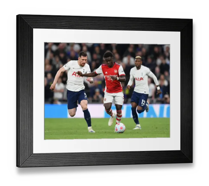 Framed Print : Saka vs. Hojbjerg: A Premier League Battle - Arsenal vs. Tottenham Framed Print : Saka vs. Hojbjerg: A Premier League Battle - Arsenal vs. Tottenham