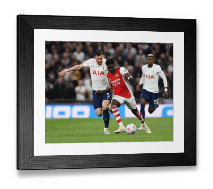Framed Print : Battleground London: Saka vs. Hojbjerg - Tottenham vs. Arsenal, Premier League 2021-22