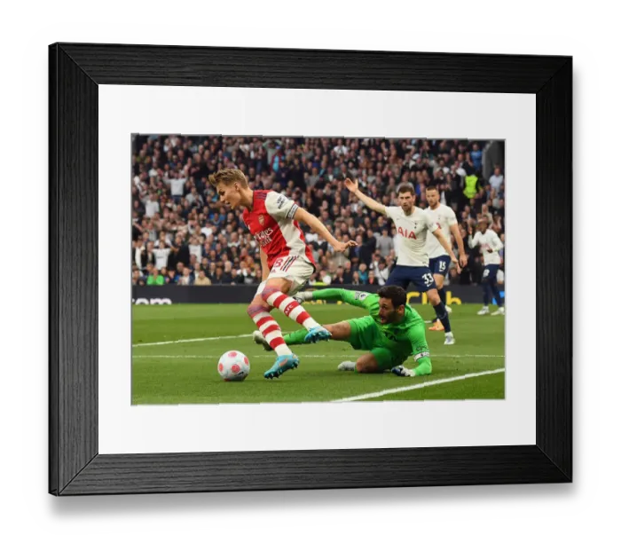 Framed Print : Martin Odegaard vs Hugo Lloris: Intense Clash Between Tottenham and Arsenal in Premier League Framed Print : Martin Odegaard vs Hugo Lloris: Intense Clash Between Tottenham and Arsenal in Premier League