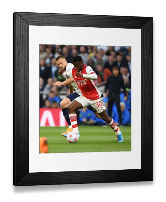 Framed Print : Intense Rivalry: Nketiah vs. Dier - Arsenal vs. Tottenham Clash (2021-22)