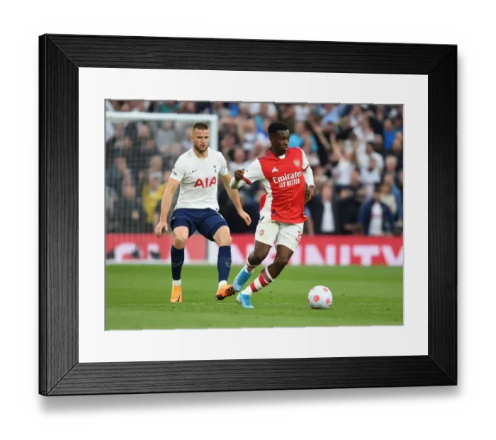 Framed Print : Intense Rivalry: Nketiah vs Dier - Arsenal vs Tottenham Premier League Clash (2021-22)