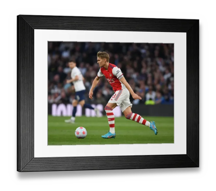 Framed Print : Martin Odegaard in Action: Arsenal vs. Tottenham Premier League Showdown, 2021-22 Framed Print : Martin Odegaard in Action: Arsenal vs. Tottenham Premier League Showdown, 2021-22