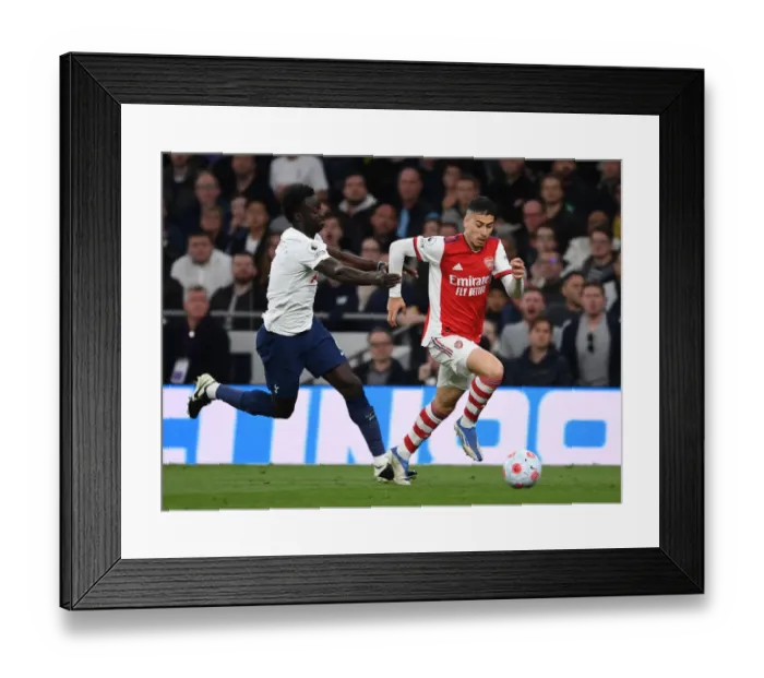 Framed Print : Gabriel Martinelli Breaks Past Tottenham's Davinson Sanchez: Arsenal vs. Tottenham, Premier League 2021-22