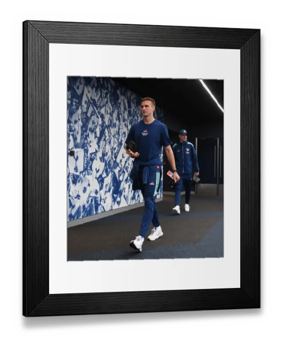 Framed Print : Rob Holding of Arsenal in Action against Tottenham Hotspur - Premier League 2021-22