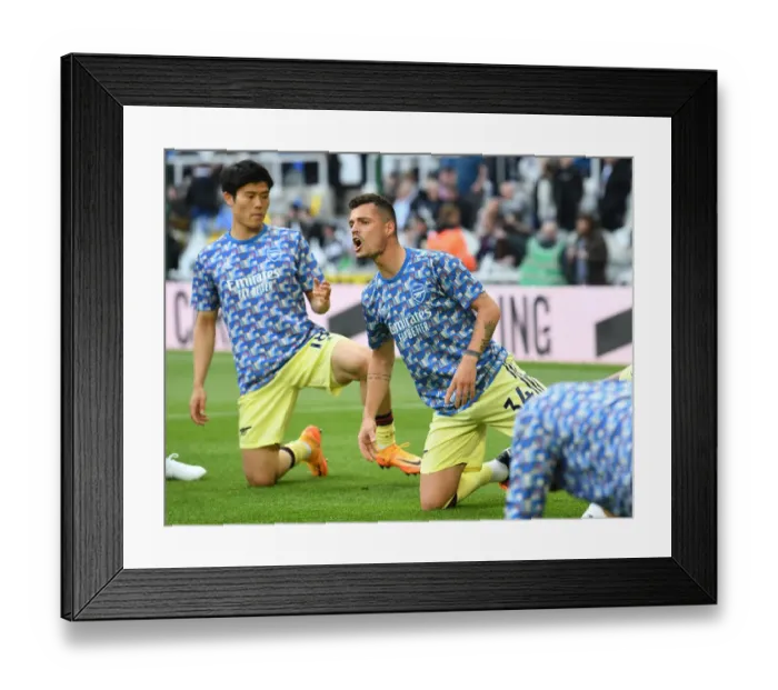 Framed Print : Arsenal's Granit Xhaka Gears Up for Newcastle United Clash in Premier League Showdown