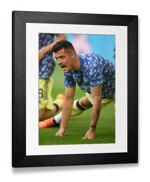 Framed Print : Granit Xhaka's Gear Up: Arsenal's Premier League Battle at Newcastle United Framed Print : Granit Xhaka's Gear Up: Arsenal's Premier League Battle at Newcastle United