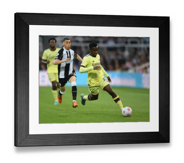 Framed Print : Arsenal's Eddie Nketiah Faces Newcastle United in Premier League Showdown