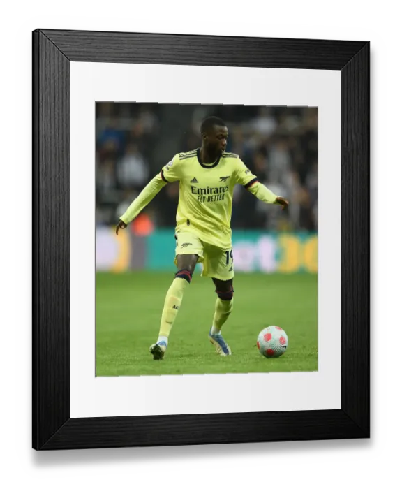 Framed Print : Pepe's Premier Performance: Arsenal Forward Dazzles Against Newcastle United, 2021-22