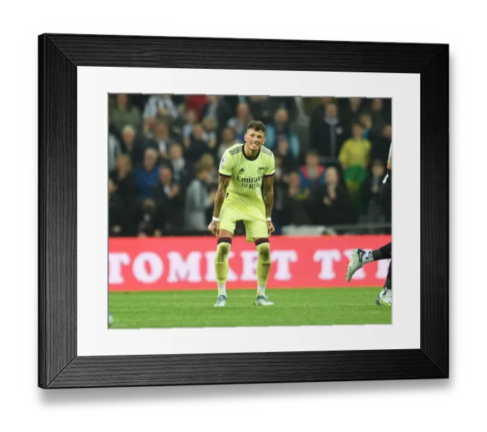 Framed Print : Arsenal's Ben White Faces Newcastle United in Premier League Showdown (2021-22)