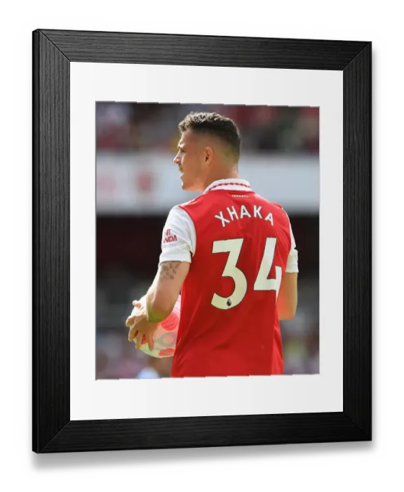 Framed Print : Granit Xhaka: Arsenal's Midfield Maestro in Action Against Everton, Premier League 2021-22 Framed Print : Granit Xhaka: Arsenal's Midfield Maestro in Action Against Everton, Premier League 2021-22