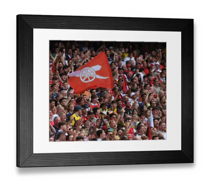 Framed Print : Arsenal Fans Unite: Arsenal vs. Everton, Premier League 2021-22