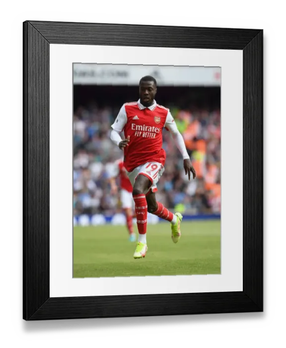 Framed Print : Pepe in Action: Arsenal vs Everton, Premier League 2021-22