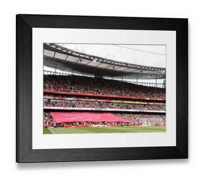 Framed Print : Arsenal vs. Everton: Passionate Arsenal Fans Gather Before Premier League Showdown at Emirates Stadium Framed Print : Arsenal vs. Everton: Passionate Arsenal Fans Gather Before Premier League Showdown at Emirates Stadium