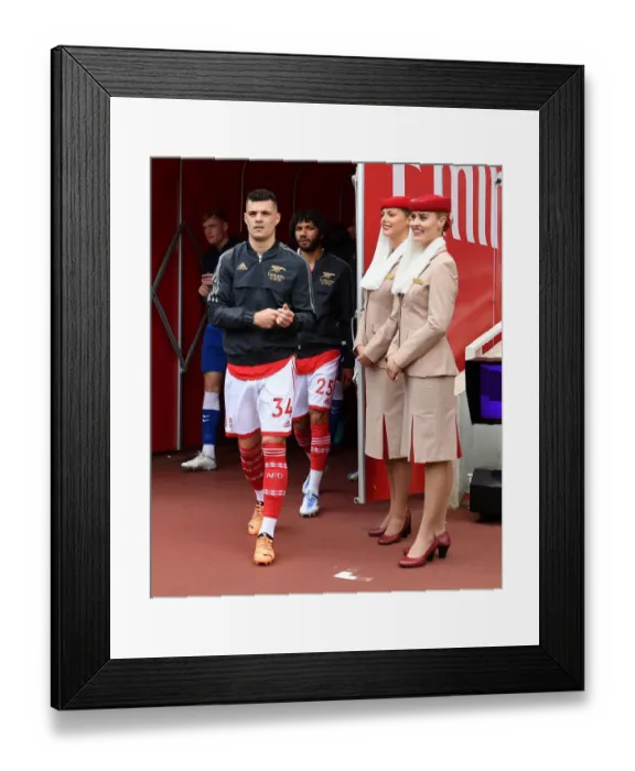 Framed Print : Granit Xhaka: Focused and Ready - Arsenal vs. Everton (2021-22 Premier League) Framed Print : Granit Xhaka: Focused and Ready - Arsenal vs. Everton (2021-22 Premier League)
