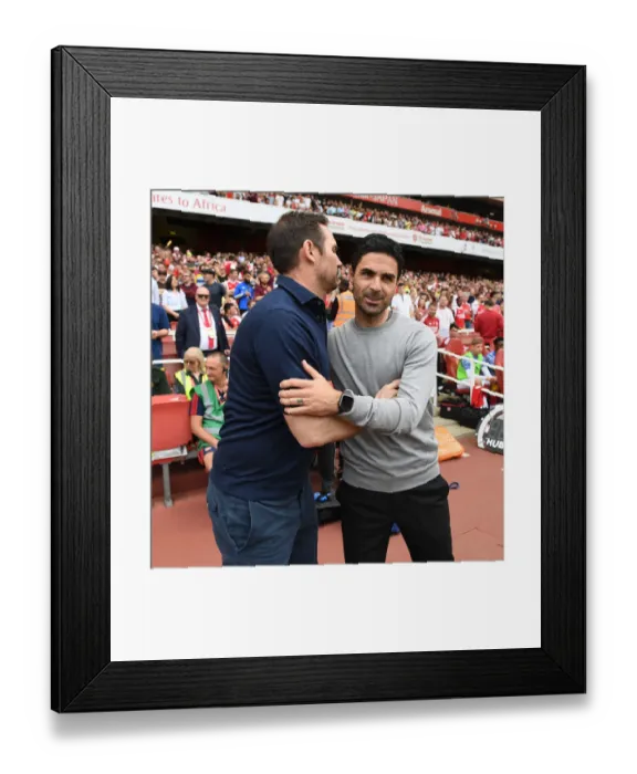 Framed Print : Mikel Arteta and Frank Lampard's Post-Match Handshake: Arsenal vs. Everton, Premier League 2021-22 Framed Print : Mikel Arteta and Frank Lampard's Post-Match Handshake: Arsenal vs. Everton, Premier League 2021-22