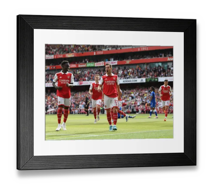 Framed Print : Arsenal's Triumph: Cedric Soares Scores the Third Goal vs. Everton (May 2022) Framed Print : Arsenal's Triumph: Cedric Soares Scores the Third Goal vs. Everton (May 2022)