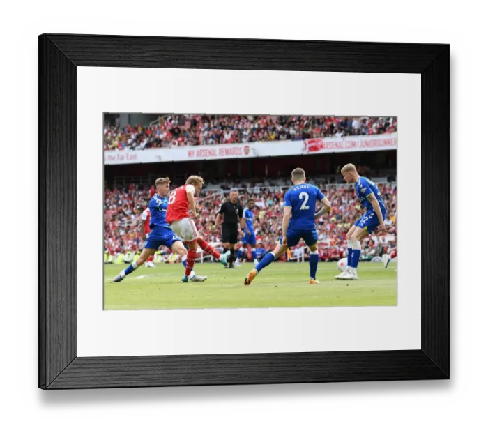 Framed Print : Martin Odegaard Scores Arsenal's Fifth Goal: Arsenal 5-0 Everton (Premier League 2021-22)