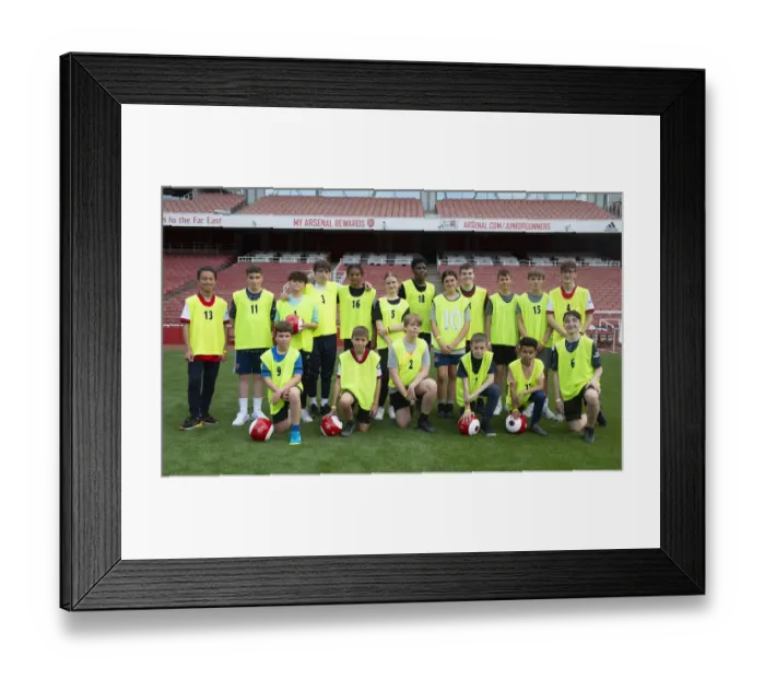 Framed Print : Arsenal FC 2022: Discovering Tomorrow's Football Talents - Ball Squad Trials