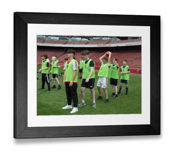 Framed Print : Arsenal FC 2022: Uncovering Football's Future Star at Ball Squad Trials