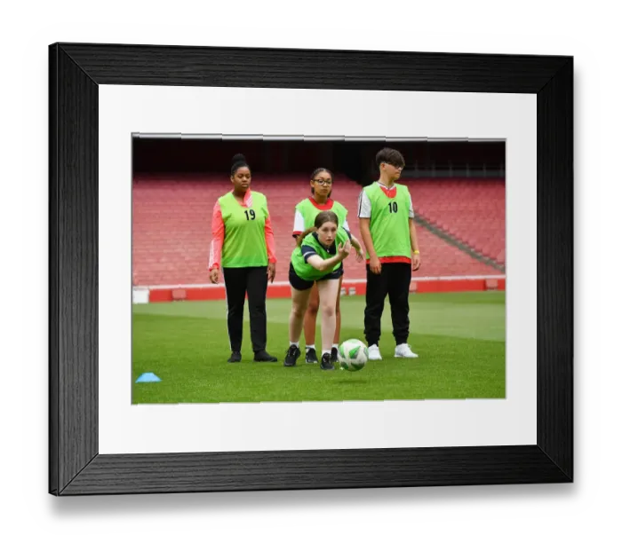 Framed Print : Arsenal FC 2022: Unleashing New Football Talents - Ball Squad Trials