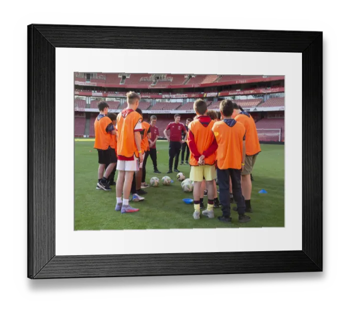 Framed Print : Arsenal FC 2022: Discovering the Next Football Stars at Ball Squad Trials