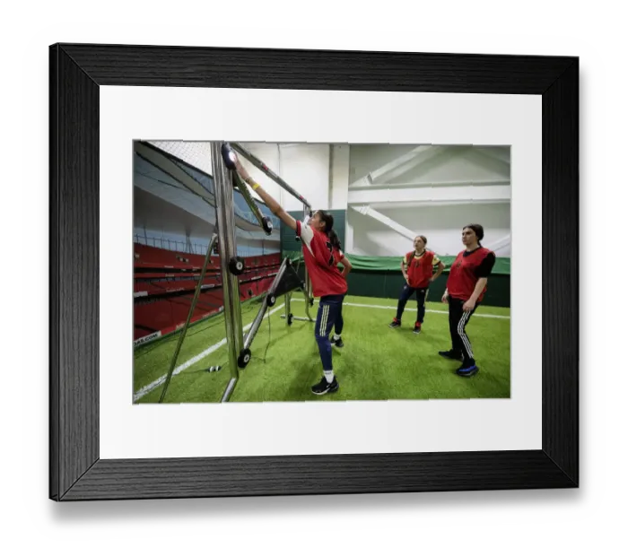 Framed Print : Arsenal FC 2022: Uncovering Tomorrow's Football Talents at Ball Squad Trials