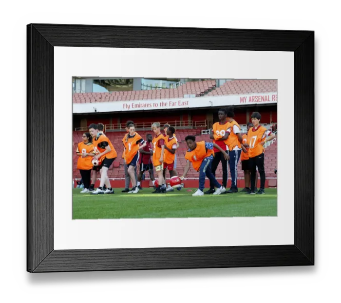 Framed Print : Arsenal Football Club 2022: 105 Ballboy Contenders Battle for a Spot in the Ballsquad