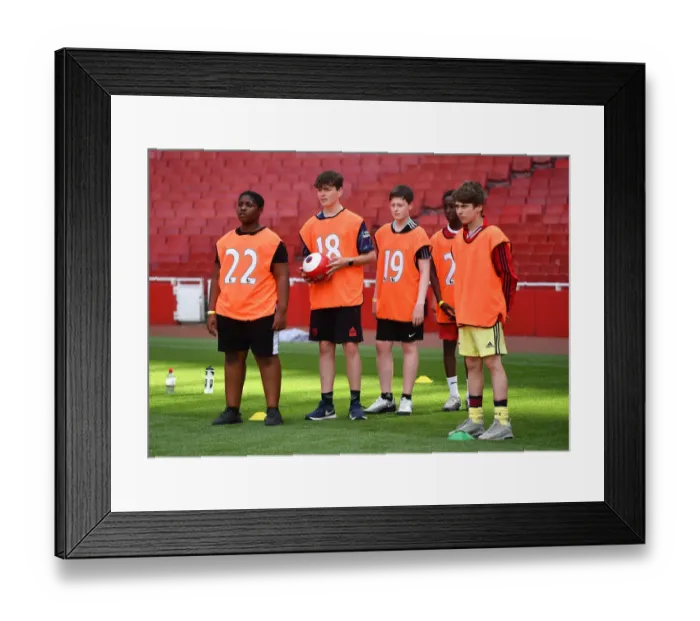 Framed Print : Arsenal Football Club: 114 Ballboy Contenders Battle it Out in 2022 Trials