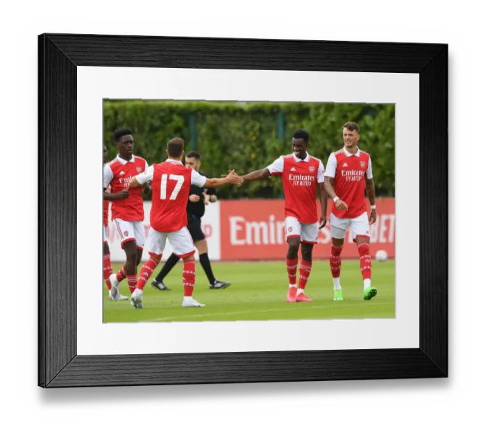 Framed Print : Arsenal's Eddie Nketiah Scores in Pre-Season Win Against Ipswich Town