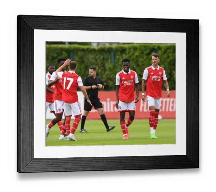 Framed Print : Arsenal's Eddie Nketiah Scores in Pre-Season Triumph over Ipswich Town Framed Print : Arsenal's Eddie Nketiah Scores in Pre-Season Triumph over Ipswich Town