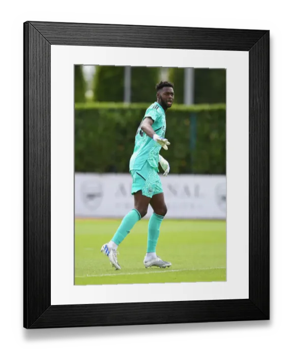 Framed Print : Arthur Okonkwo in Action: Arsenal's Pre-Season Clash Against Ipswich Town (July 2022) Framed Print : Arthur Okonkwo in Action: Arsenal's Pre-Season Clash Against Ipswich Town (July 2022)