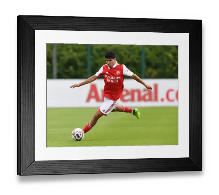Framed Print : Arsenal's Oulad M'hand Pre-Season Training: Arsenal vs Ipswich Town, 2022