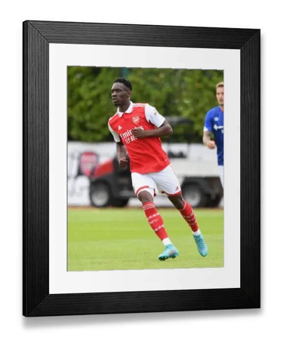 Framed Print : Arsenal's Flo Balogun Stars in Pre-Season Win over Ipswich Town