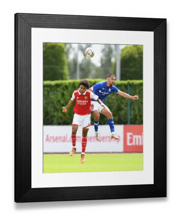 Framed Print : Arsenal FC: Lino Sousa in Action during Arsenal's Pre-Season Training vs Ipswich Town, July 2022