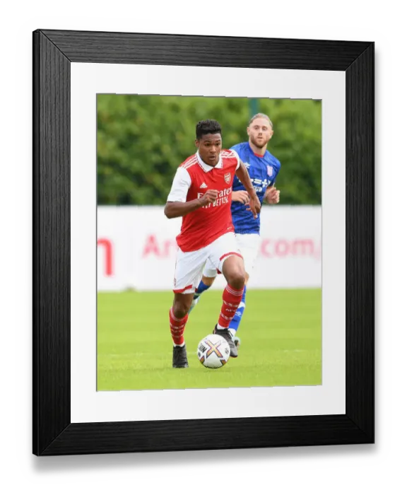 Framed Print : Arsenal's Reuell Walters Pushes Limits in Intense Pre-Season Training Session vs Ipswich Town Framed Print : Arsenal's Reuell Walters Pushes Limits in Intense Pre-Season Training Session vs Ipswich Town