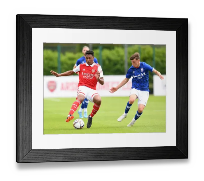 Framed Print : Arsenal FC Training: Reuell Walters in Action against Ipswich Town (Pre-Season 2022-23)