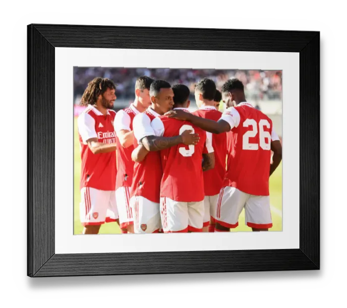 Framed Print : Gabriel Jesus Scores Brace: Arsenal Thrashes 1. FC Nürnberg 5-0 in Pre-Season Friendly