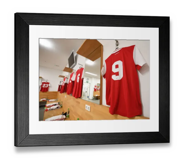 Framed Print : Arsenal FC's Pre-Season Preparation: A Glimpse into 1. FC Nürnberg's Stadium