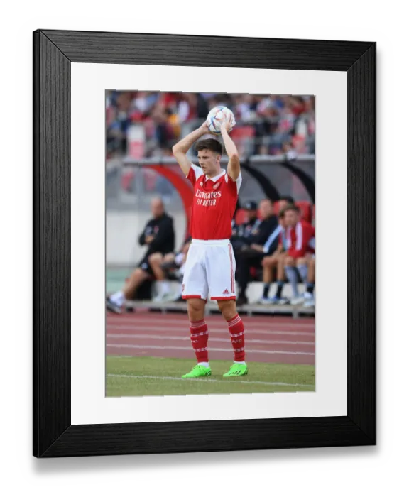 Framed Print : Arsenal's Kieran Tierney Shines in FC Nurnberg Clash: 2022-23 Pre-Season Match