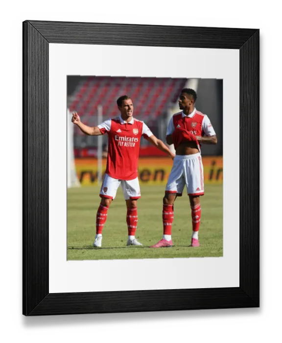 Framed Print : Arsenal's Cedric Soares and Reiss Nelson in Action against 1. FC Nurnberg: Pre-Season Friendly Clash in Nuremberg Framed Print : Arsenal's Cedric Soares and Reiss Nelson in Action against 1. FC Nurnberg: Pre-Season Friendly Clash in Nuremberg