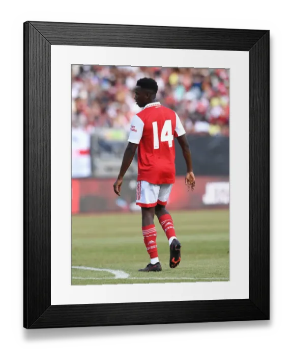 Framed Print : Arsenal's Eddie Nketiah Shines in Pre-Season Win Against 1. FC Nurnberg Framed Print : Arsenal's Eddie Nketiah Shines in Pre-Season Win Against 1. FC Nurnberg